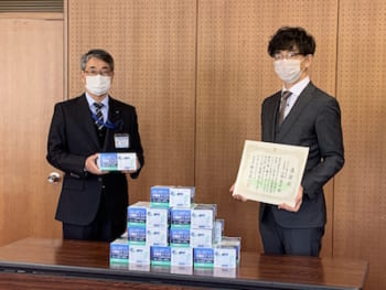 キスケが松山市へマスク5,000枚を寄贈